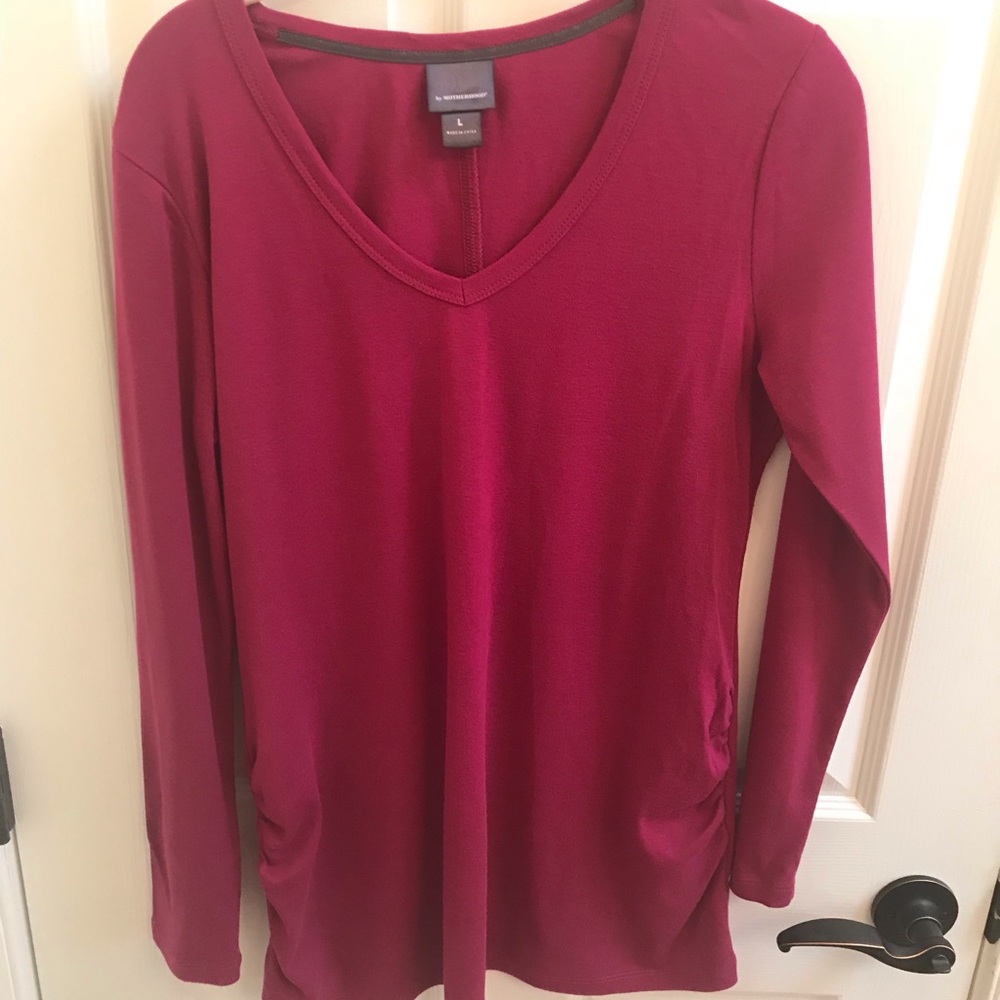Oh Baby Magenta Long sleeve Maternity Top Size L